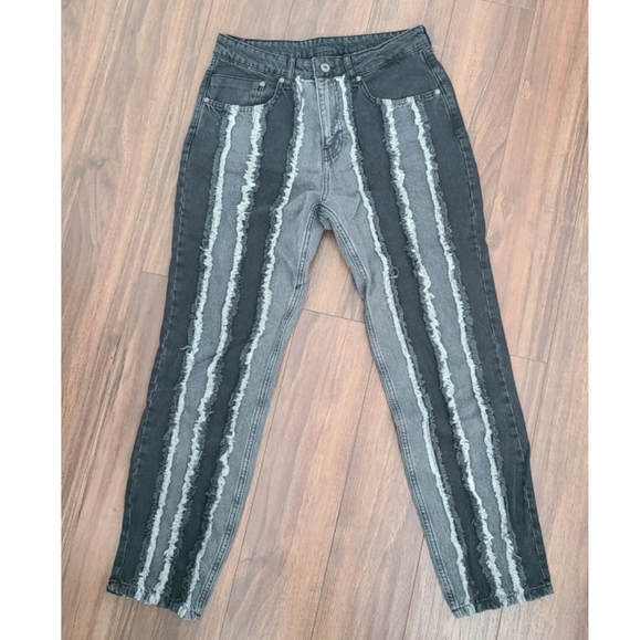 The Ragged Priest Jeans Pants - Charcoal Breacher Distressed Denim Jeans